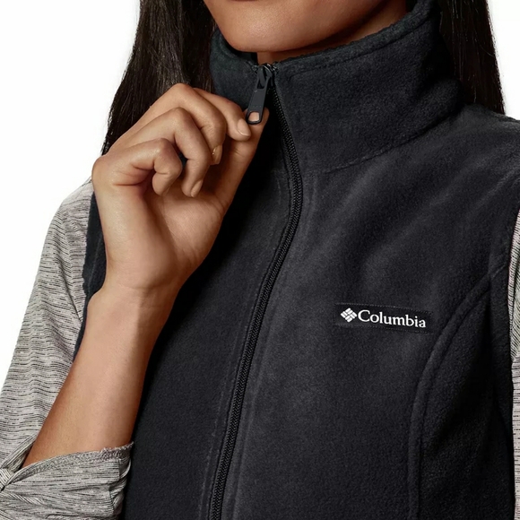 Columbia Womens Benton Springs Black Full Zip Fleece Vest 2X - Picture 6 of 12